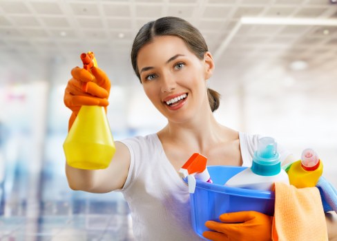 Deep cleaning a sofa with specialist equipment